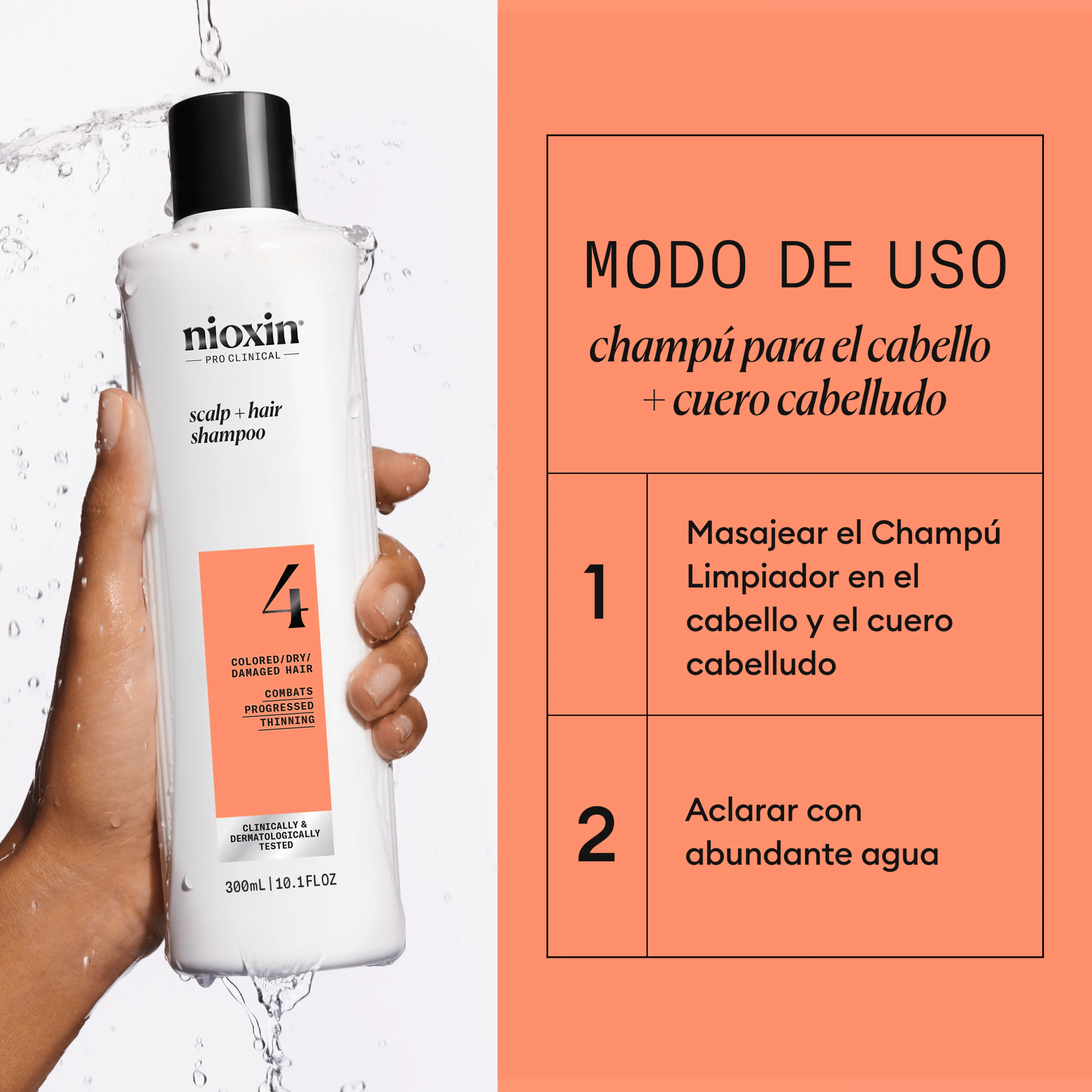 SYSTEM 4 CLEANSER Champú Step 1 Cabello Teñido 300ml - Image 5